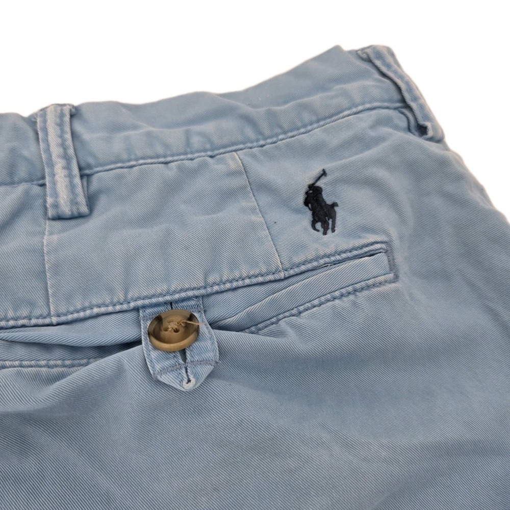 Polo Ralph Lauren Shorts Mens 44 Blue Chino Fit Flat Front Preppy Stretch - Picture 2 of 8